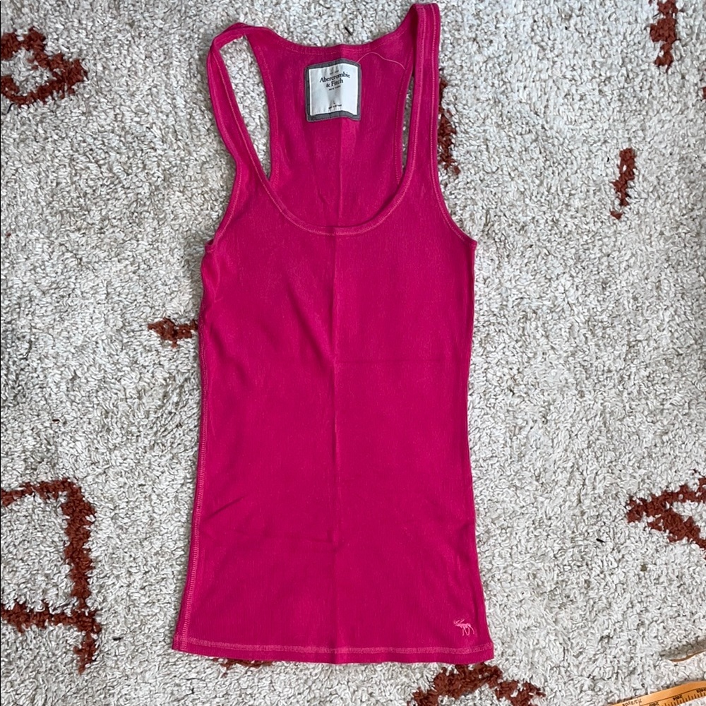 A&F- 3 LONG Style Racerback Tanks- Sz Lrg- Pink/Navy/Royal Blue-*Flawed* - Picture 2 of 16
